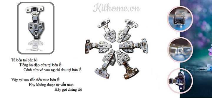 Bản lề cong nửa inox SS